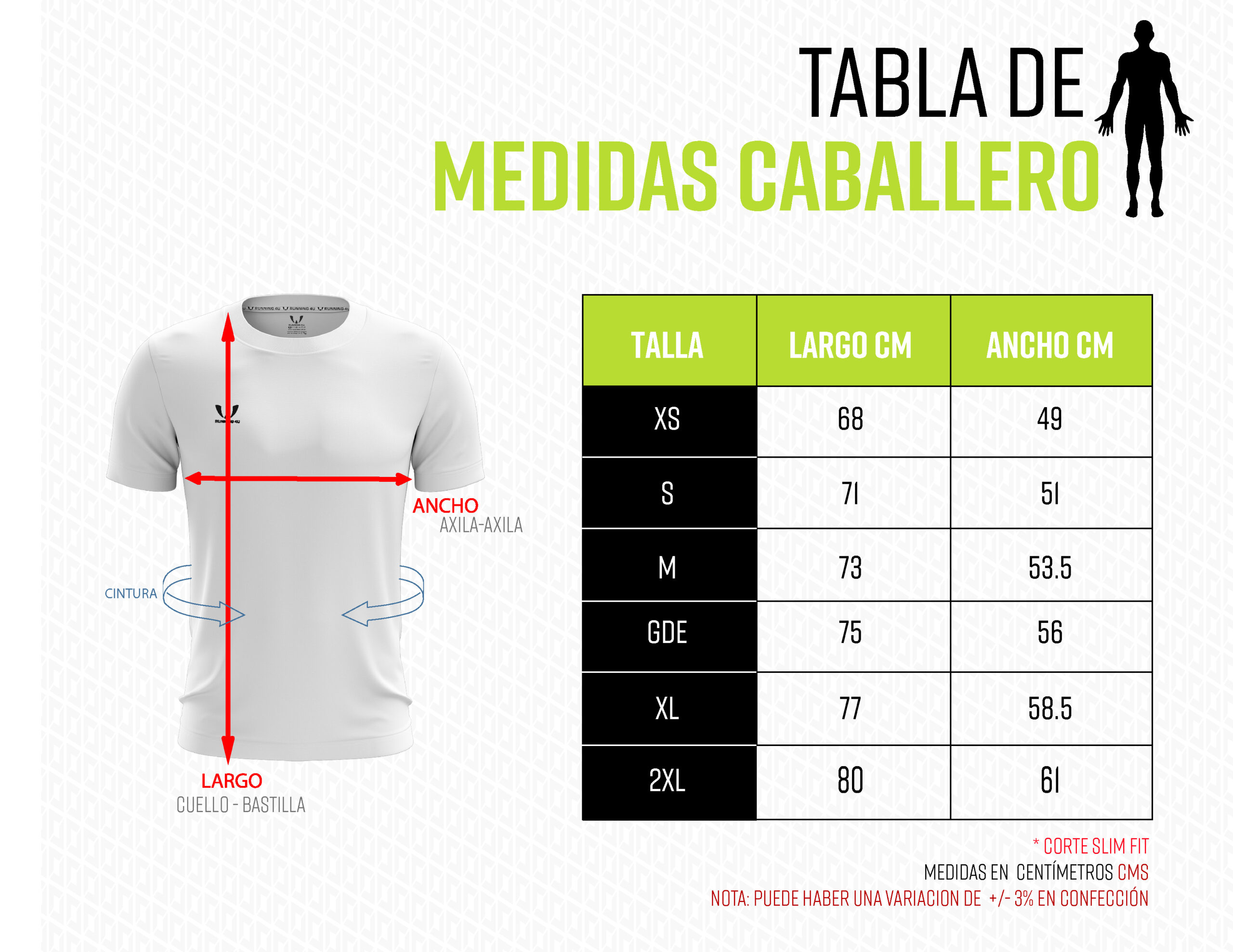 TABLA DE MEDIDAS _ PLAYERAS PERSONALIZADAS_CABALLEROS